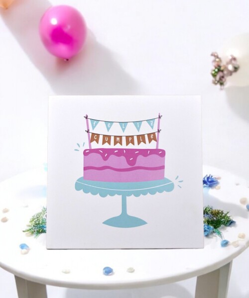 Tarjeta cumpleaños 10x10. DISEÑO 1