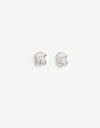 Aros Colgantes Cortos Strass Aros Cortos Plata 925 Y Cubic - Plateado