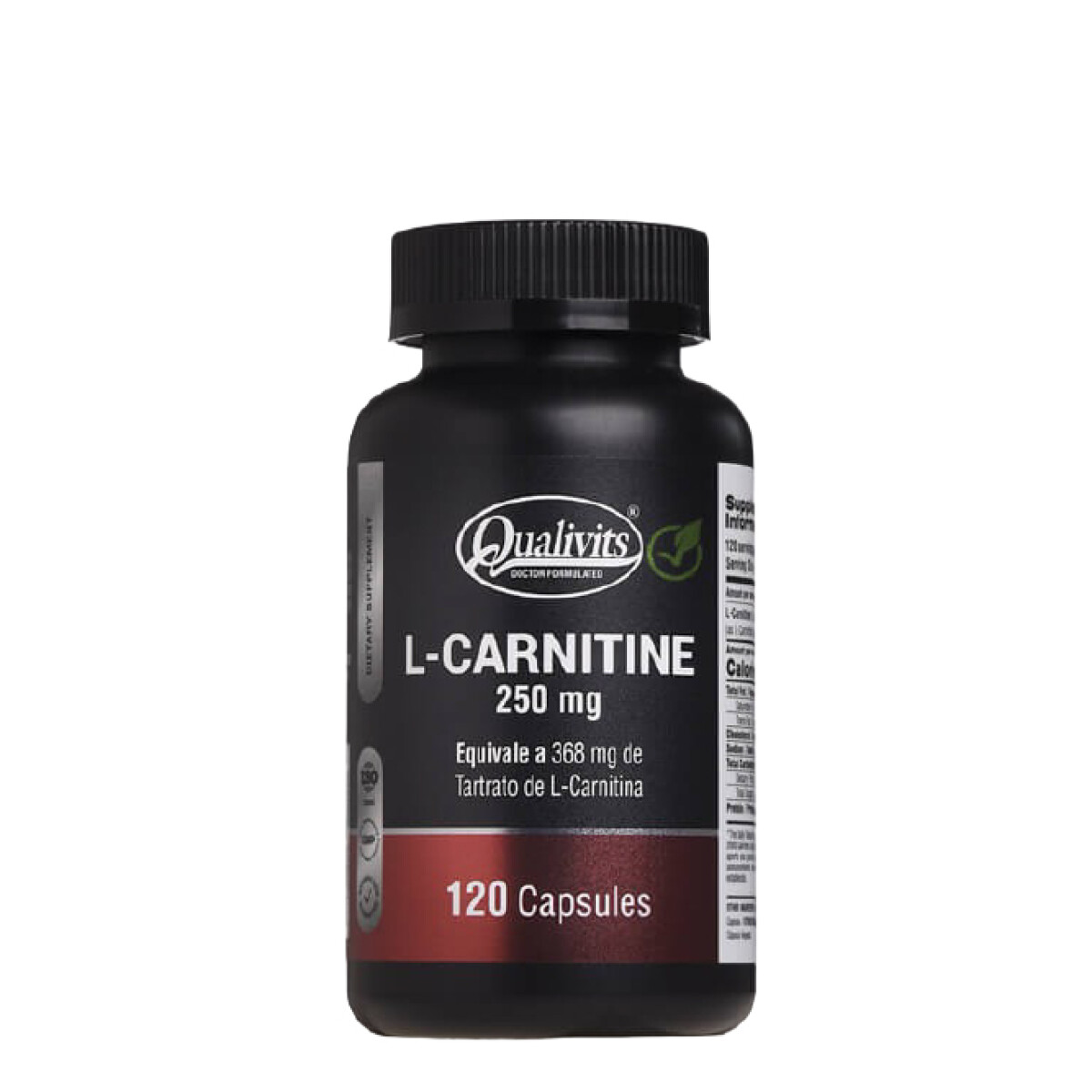 L-carnitine 250mg Qualivits - 120caps 