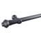 Barrote Cortina Palo Metal 3,00m 28mm + 3 soporte GRIS MATE