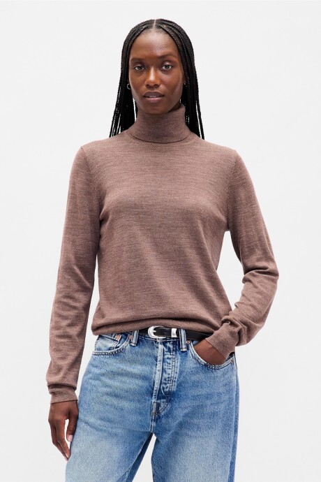 Buzo Polera Merino Mujer Rose Pewter 546