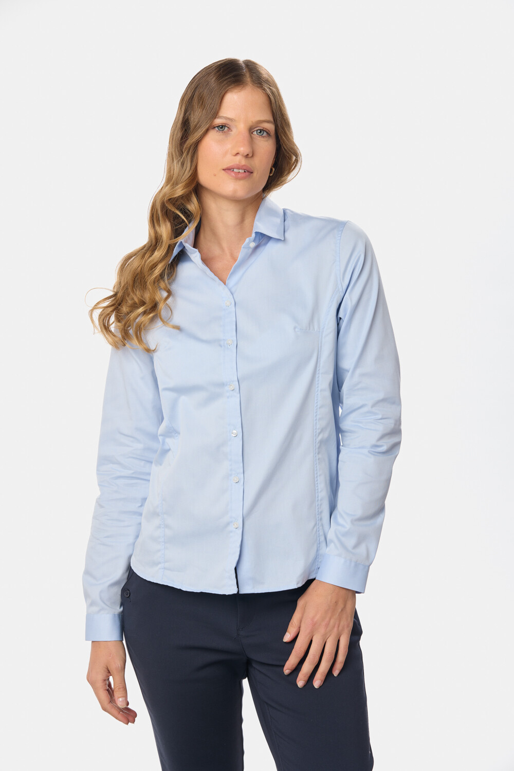 CAMISA LISA Celeste