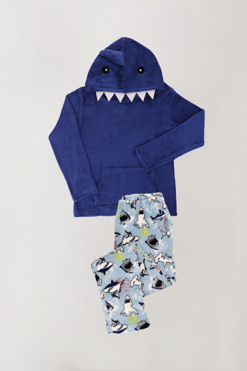 Pijama shark coral - Azul 