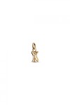 CHARM DE ALEACION DE METALES BAÑADO EN ORO DE 18 K CON FORMA DE LETRA X CON ARGOLLA Charm