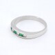 Anillo En Oro 18K Blanco, Brillantes Y Esmeraldas Anillo En Oro 18K Blanco, Brillantes Y Esmeraldas