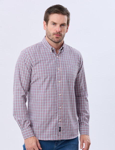 CAMISA SPORT A CUADROS Rosa