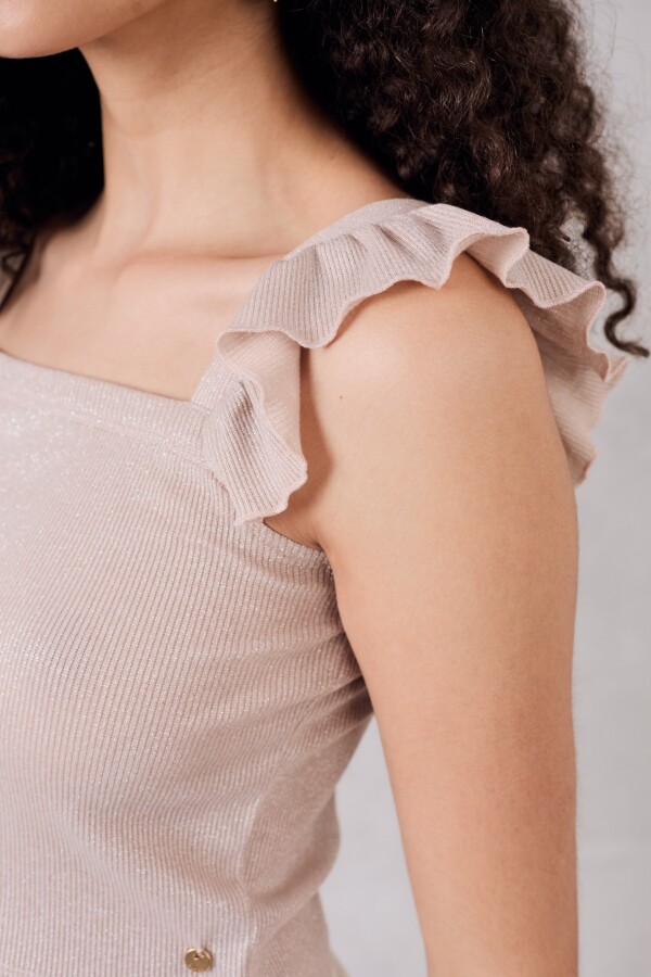 Top Volados Lurex Crudo