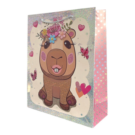 Bolsa Top Mediana Capibara con Flores