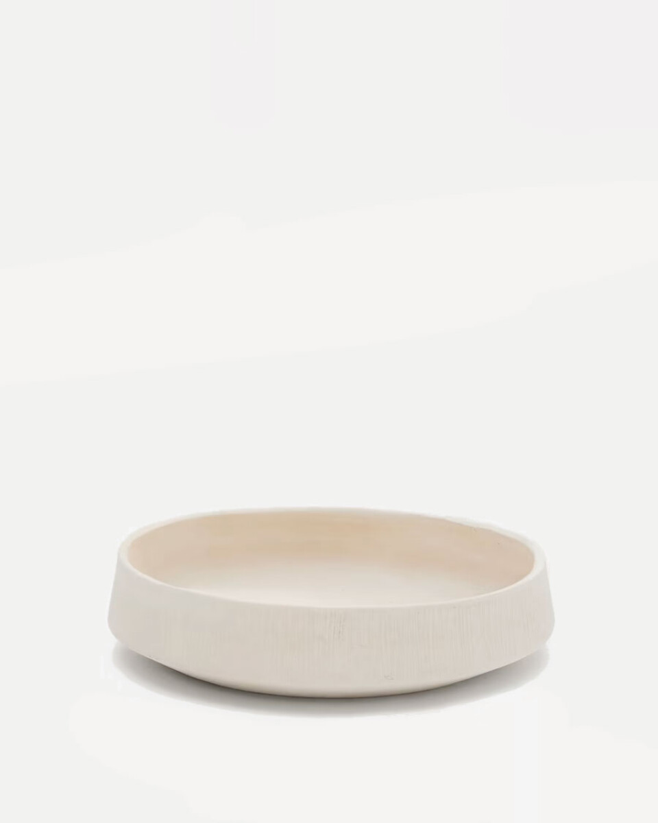 Bol decorativo Anse de papel maché blanco Ø40 cm 