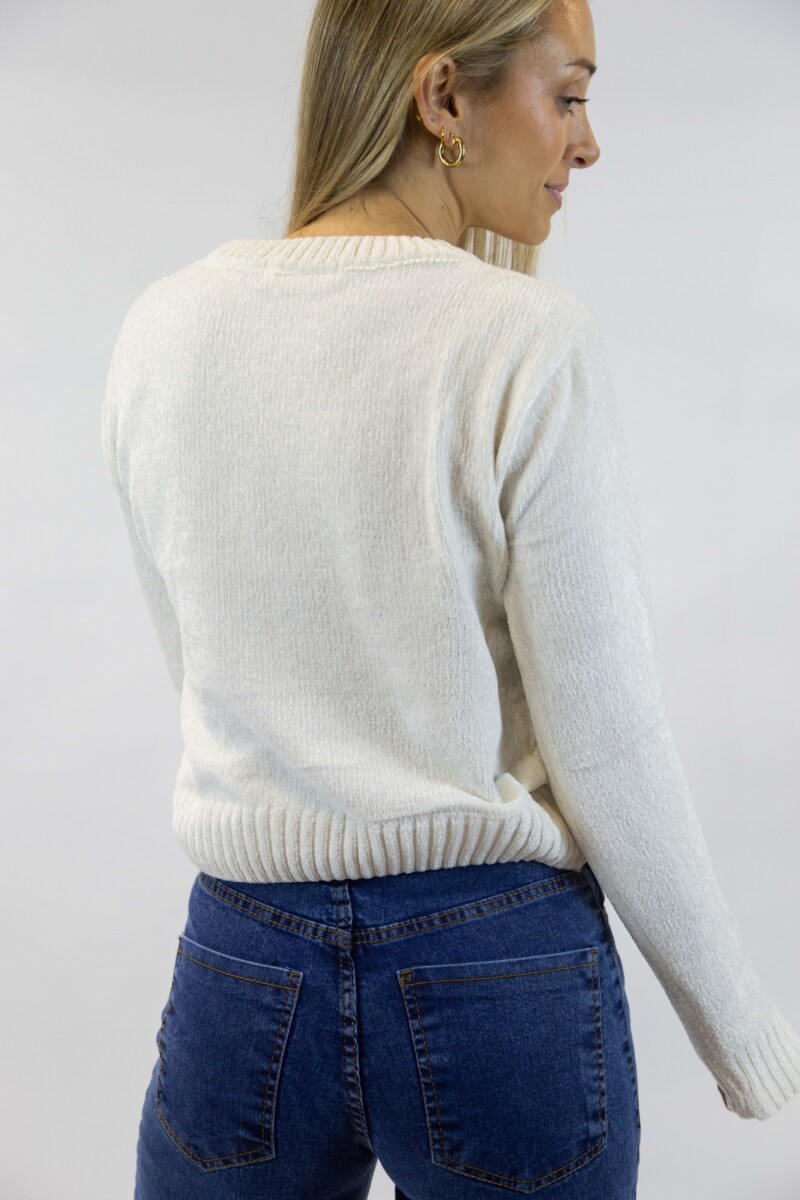 Buzo chenille Emi Blanco