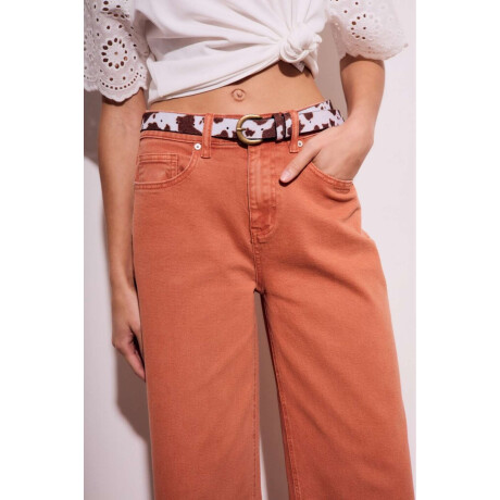 Jean Wide Lavado Ocre