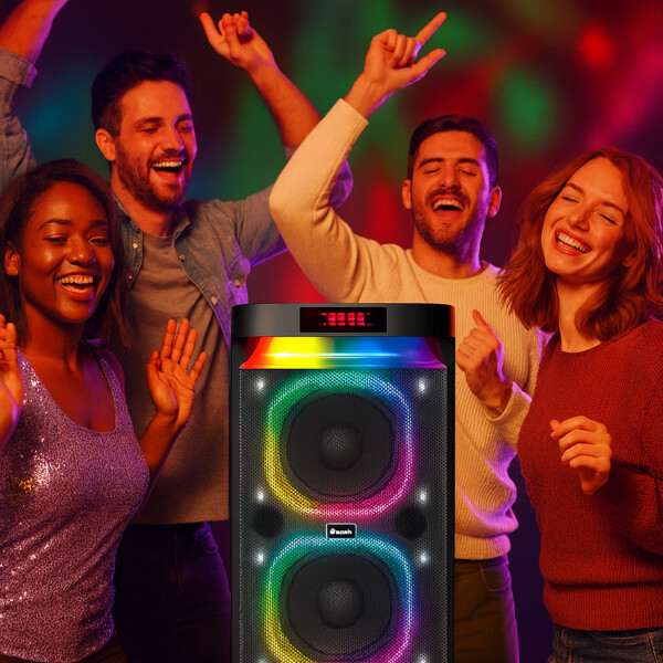 Parlante Bts-1990 2x8" Bluetooth Micrófono Batería PARLANTE BRODU BTS-1990 2X8" BAT MIC