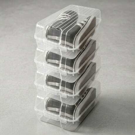 Setx 4 Caja de Zapatos TRANSPARENTE