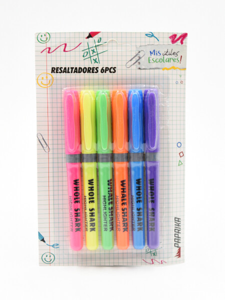 RESALTADORES x 6 MULTICOLOR