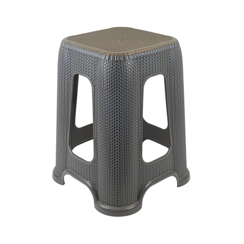 Banqueta simil ratán GRIS OSCURO