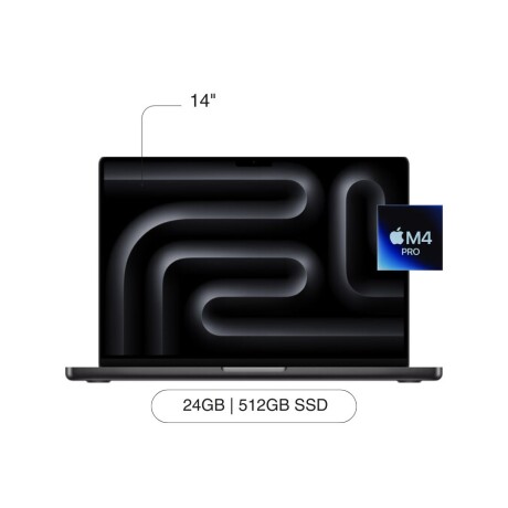 APPLE MACBOOK PRO 14' M4 PRO/24GB/512GB APPLE Macbook Pro MX2H3LL/A 14' 512GB SSD / 24GB M4 Pro Chip - Space Black