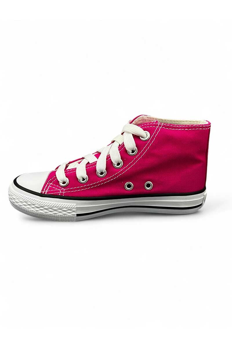 BOTA DEPORTIVA MEDIO BASKET LONA NIÑO Fuxia