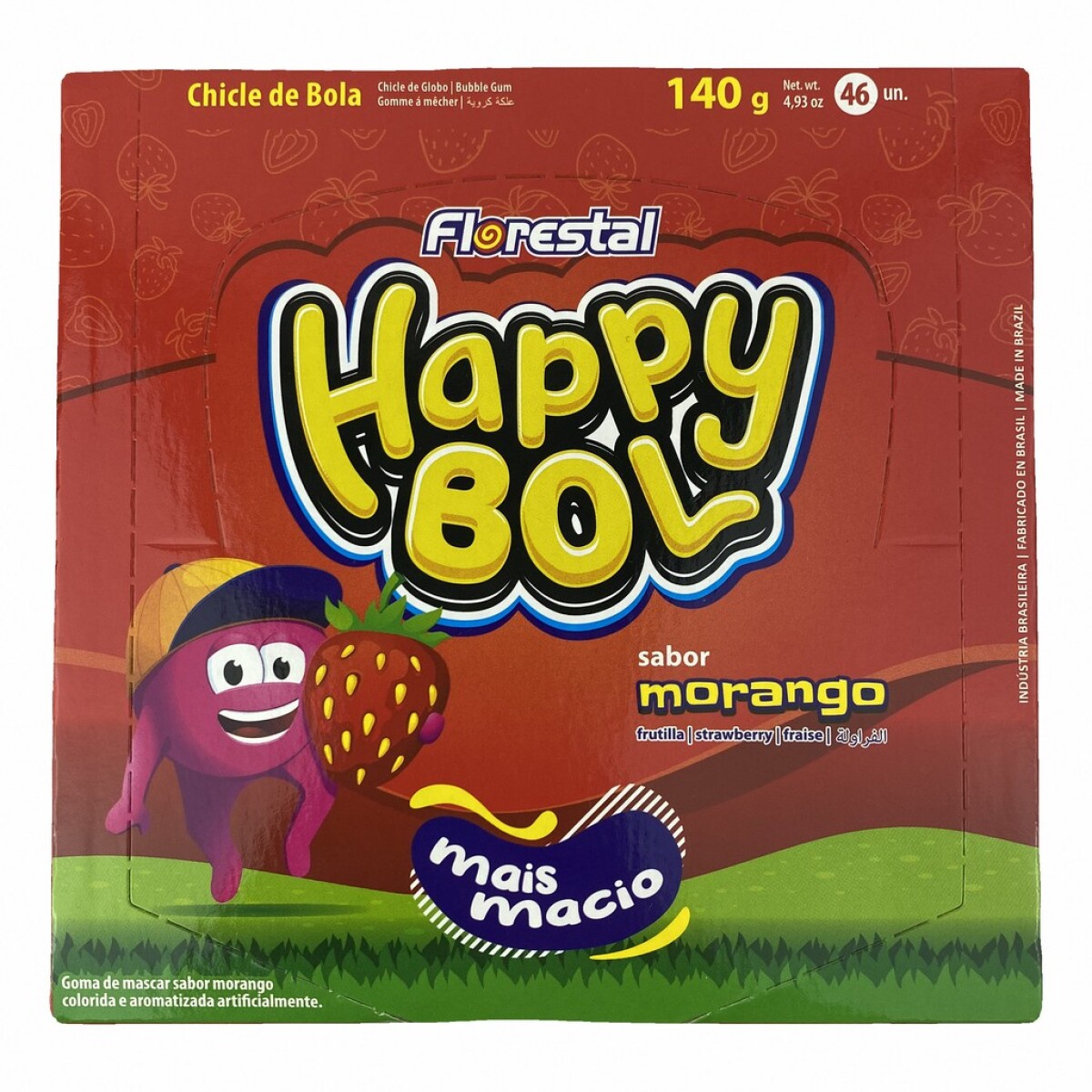 Chicle Happy Bol x46 - Frutilla 