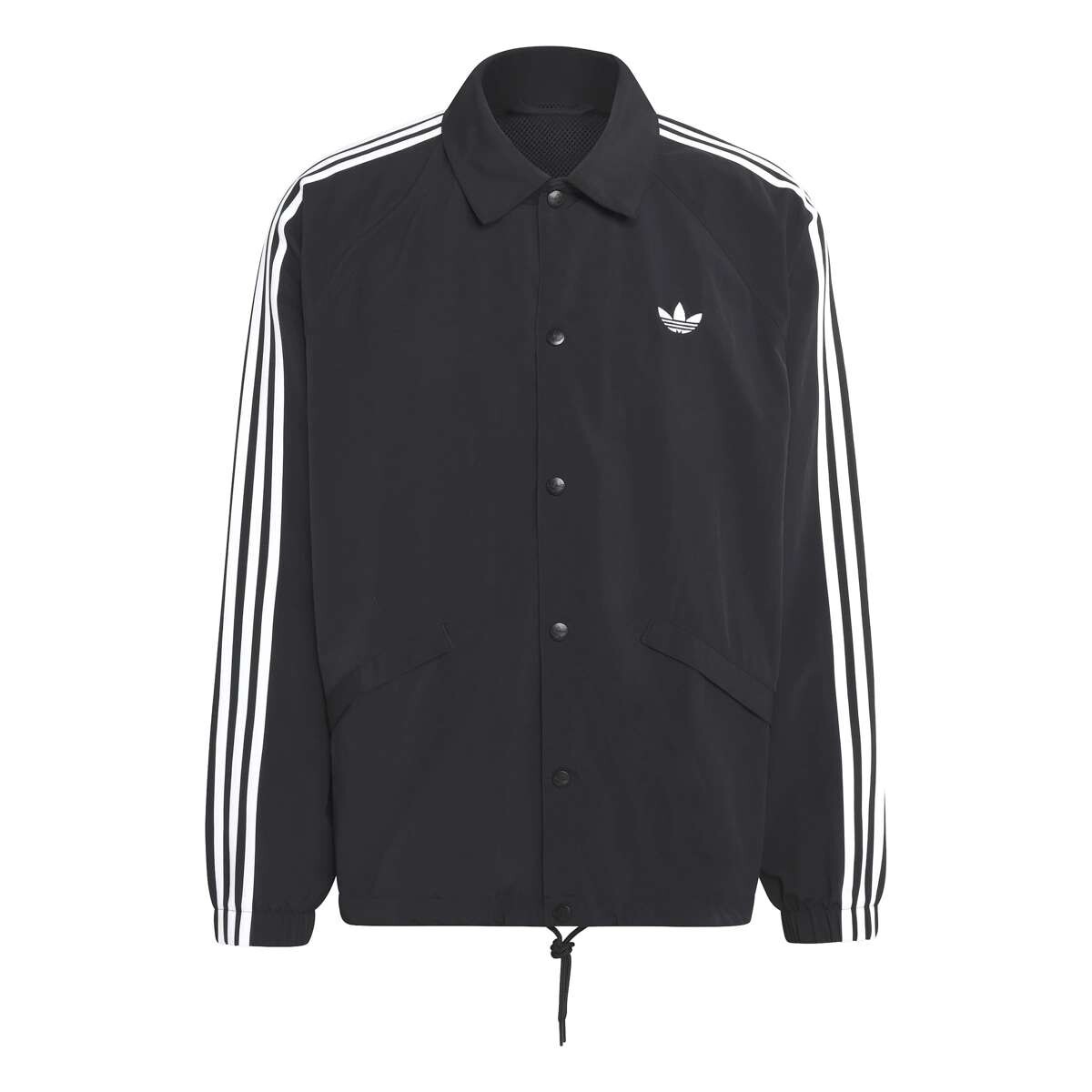Abrigo 3 Stripes Coach De Hombre - Negro 