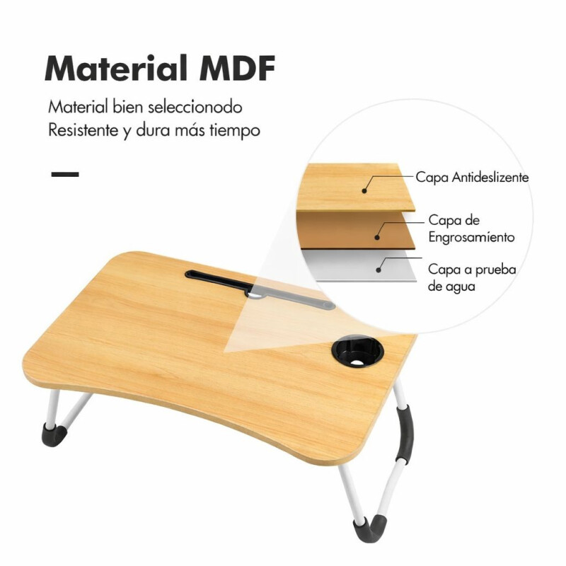 Mesa Plegable para Desayuno Beige