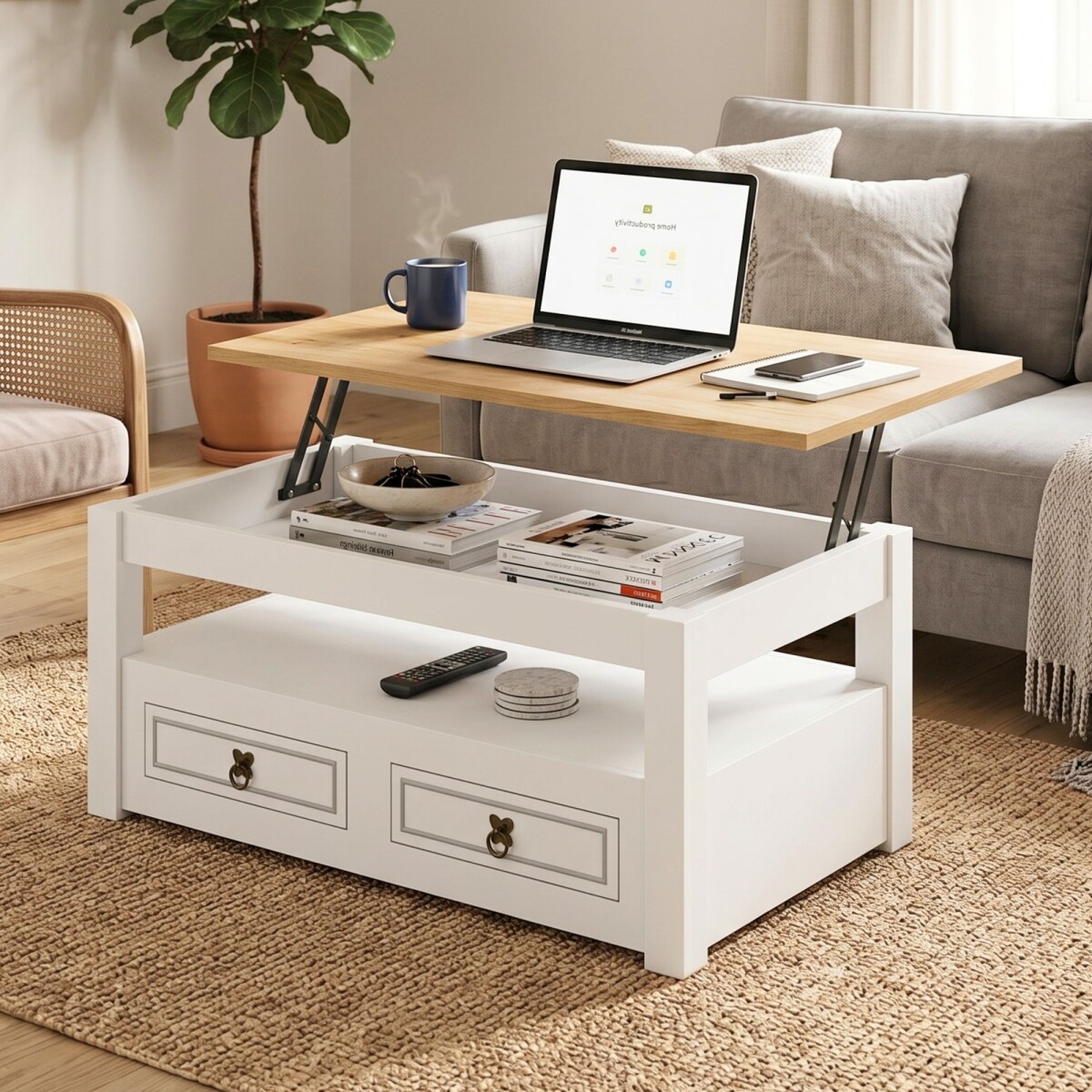 Mesa de centro Articulada - Linea Mexicana - Blanco 