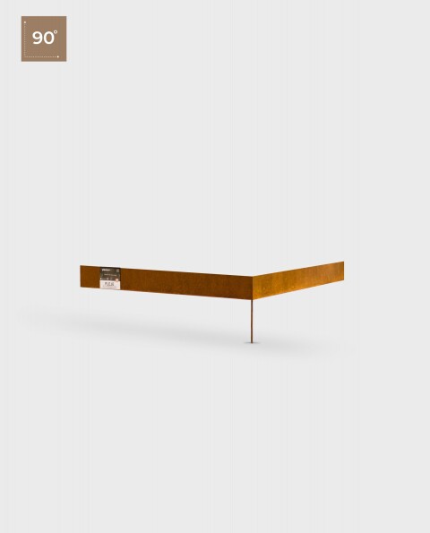 Fleje Separador 90° 7cm x 60cm x 60cm - Acero corten 2mm - 1 estaca
