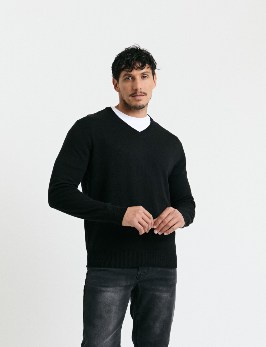 470985 SWEATER HARRINGTON LABEL Negro