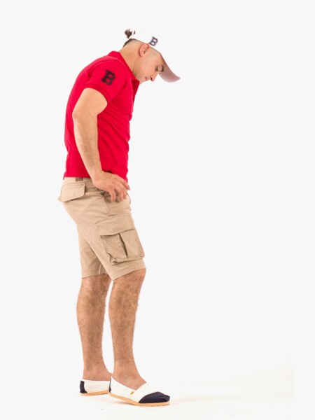 Bermuda Cargo con Spandex Extra Beige
