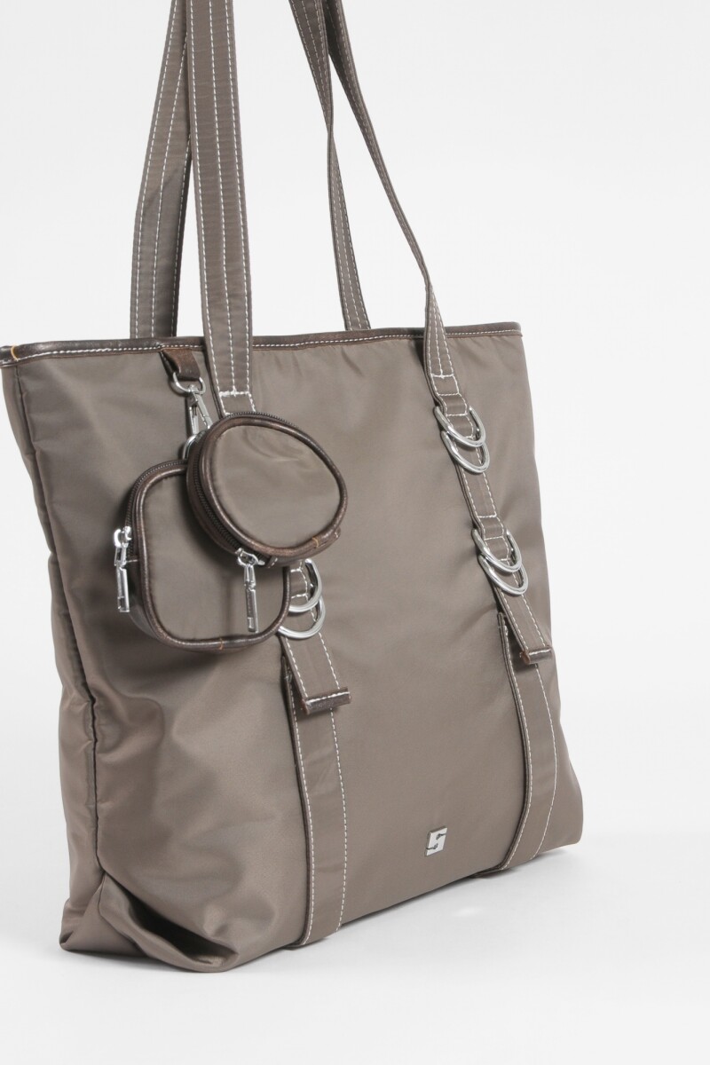 Shopper con monederos removibles verde