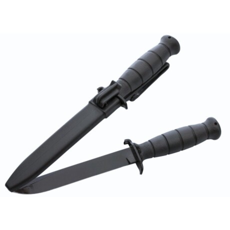 Cuchillo militar Cobra en polímero, hoja lisa Negro