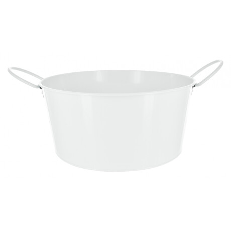 Balde / Hielera De Metal Para Botellas Con Asas Blanco 30x14cm Balde / Hielera De Metal Para Botellas Con Asas Blanco 30x14cm