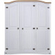 Ropero Estilo Mexicano 3 Puertas 1 Cajón BLANCO y Cera Natural Ropero Estilo Mexicano 3 Puertas 1 Cajón BLANCO y Cera Natural
