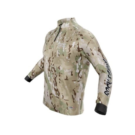 REMERA ROCKFISHING M/LARGA C/DESERT.- REMERA ROCKFISHING M/LARGA C/DESERT.-