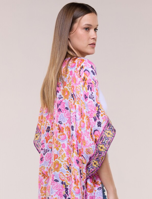 Kimono Flores MULTI/ROSA