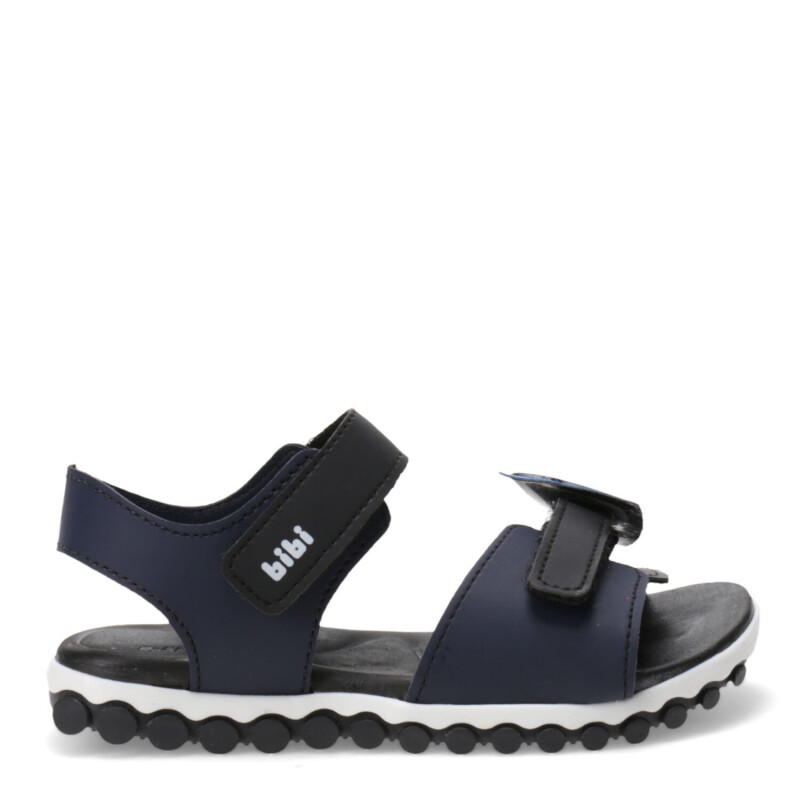 Sandalias Infantiles Bibi Roller Tiburon Velcros Azul Marino - Negro
