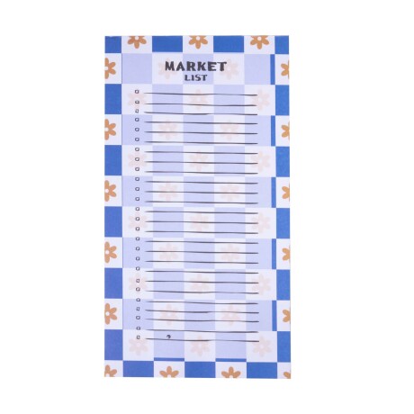 PAD PLANNER PAPEL AZUL FLORES IMÁN