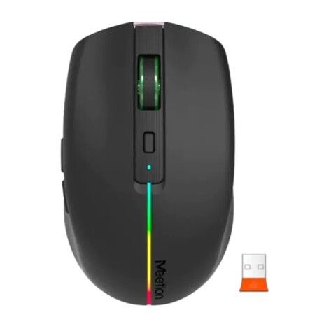 Mouse Inalámbrico Meetion R600 USB Batería Recargable NEGRO