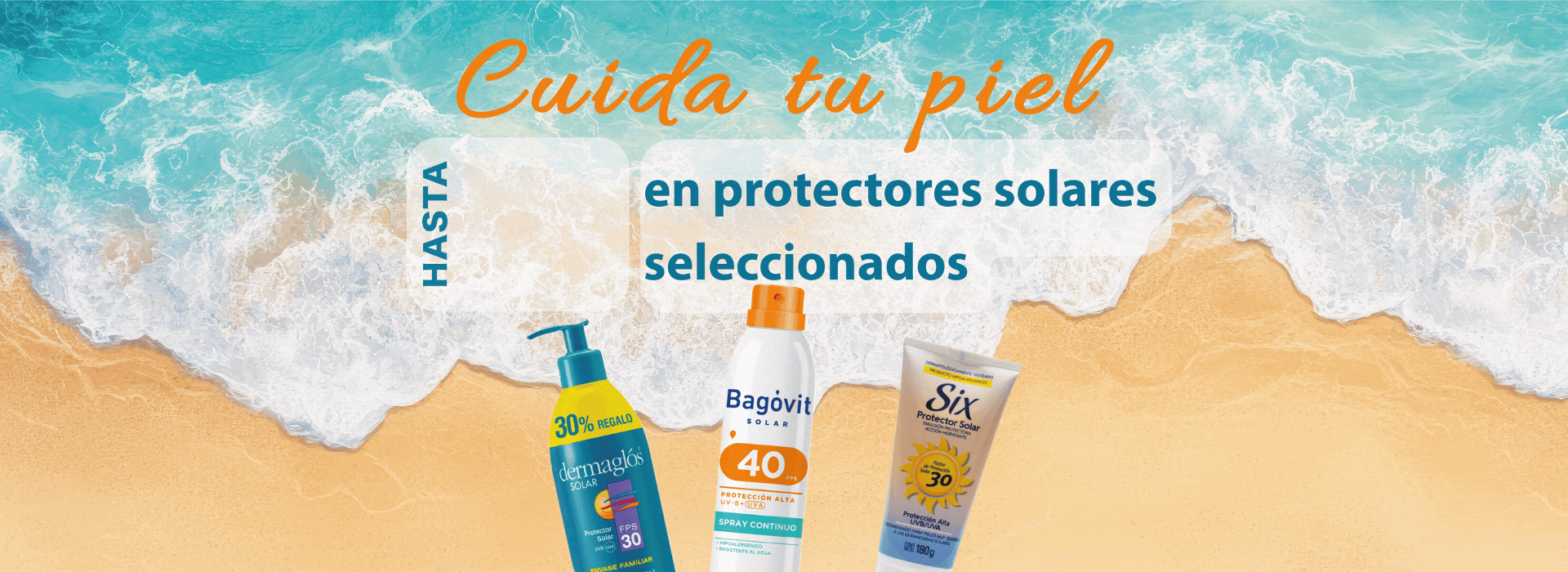 Hasta 45% OFF en protectores solares seleccionados