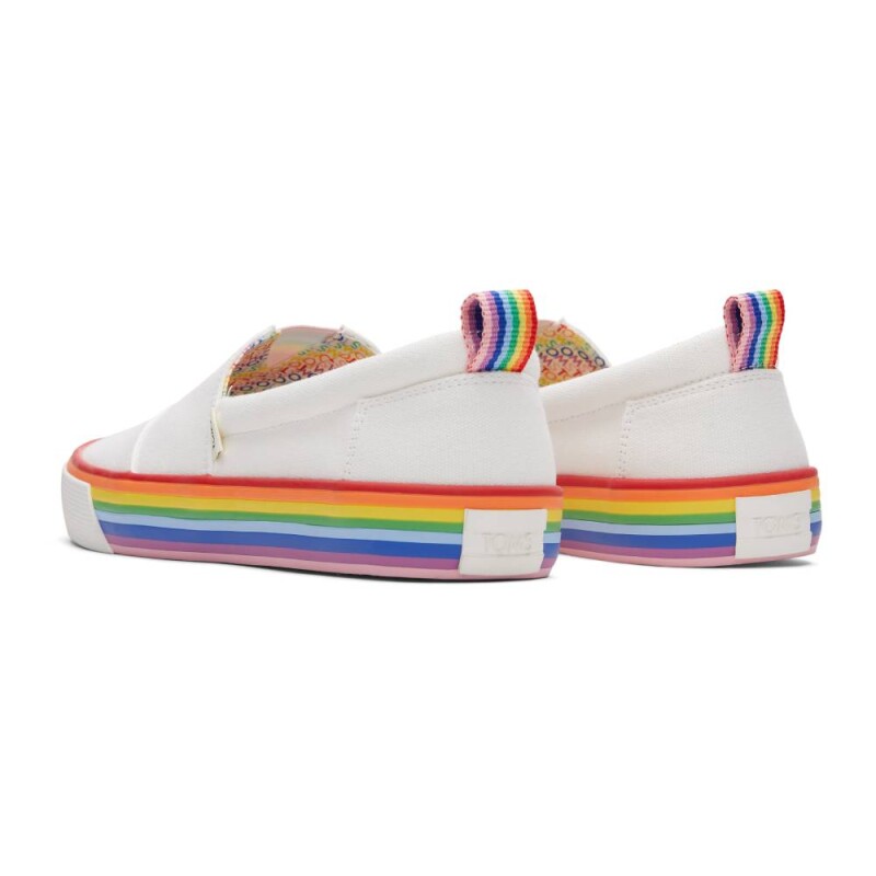 Canvas Rainbow Webbing - Hombre White