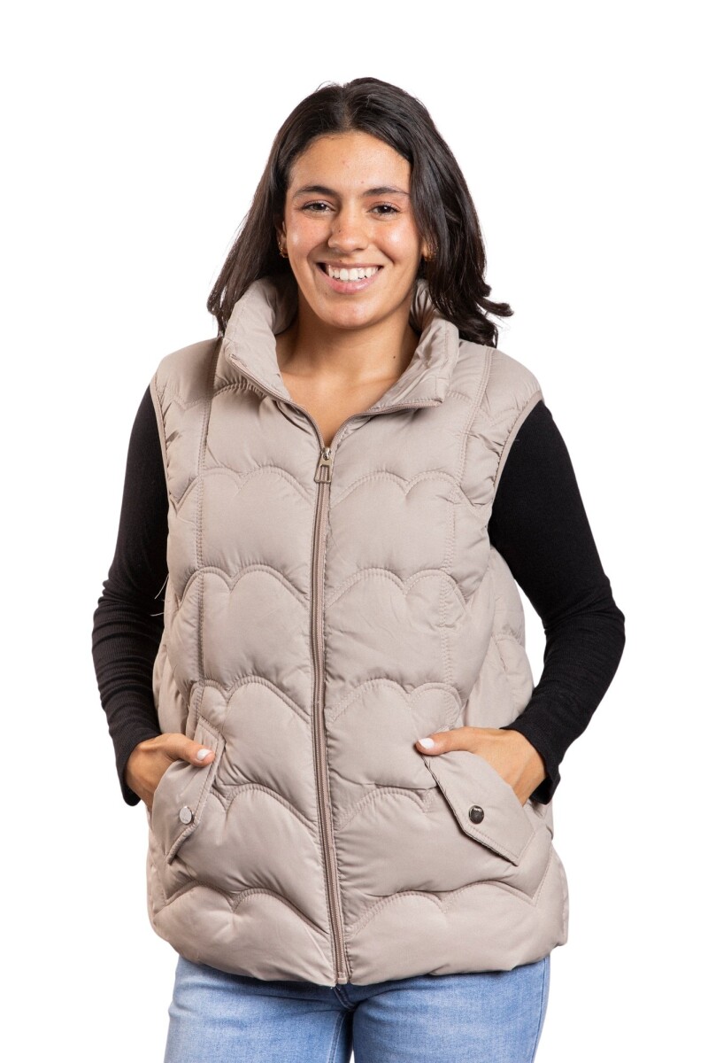 CHERRY PUFFY VEST - CRUDO 