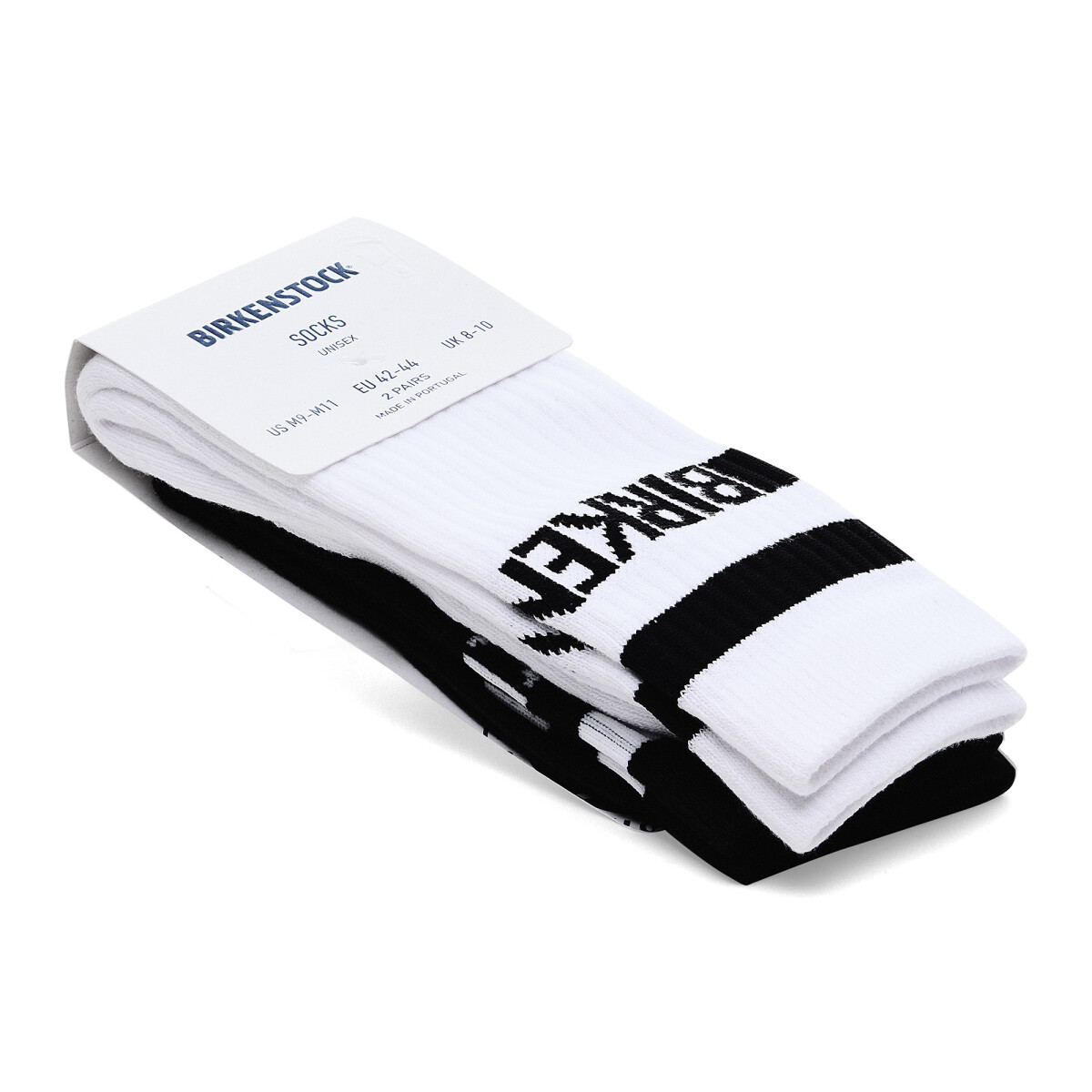 2 Pack Cotton Crew Black + White - Black+white 