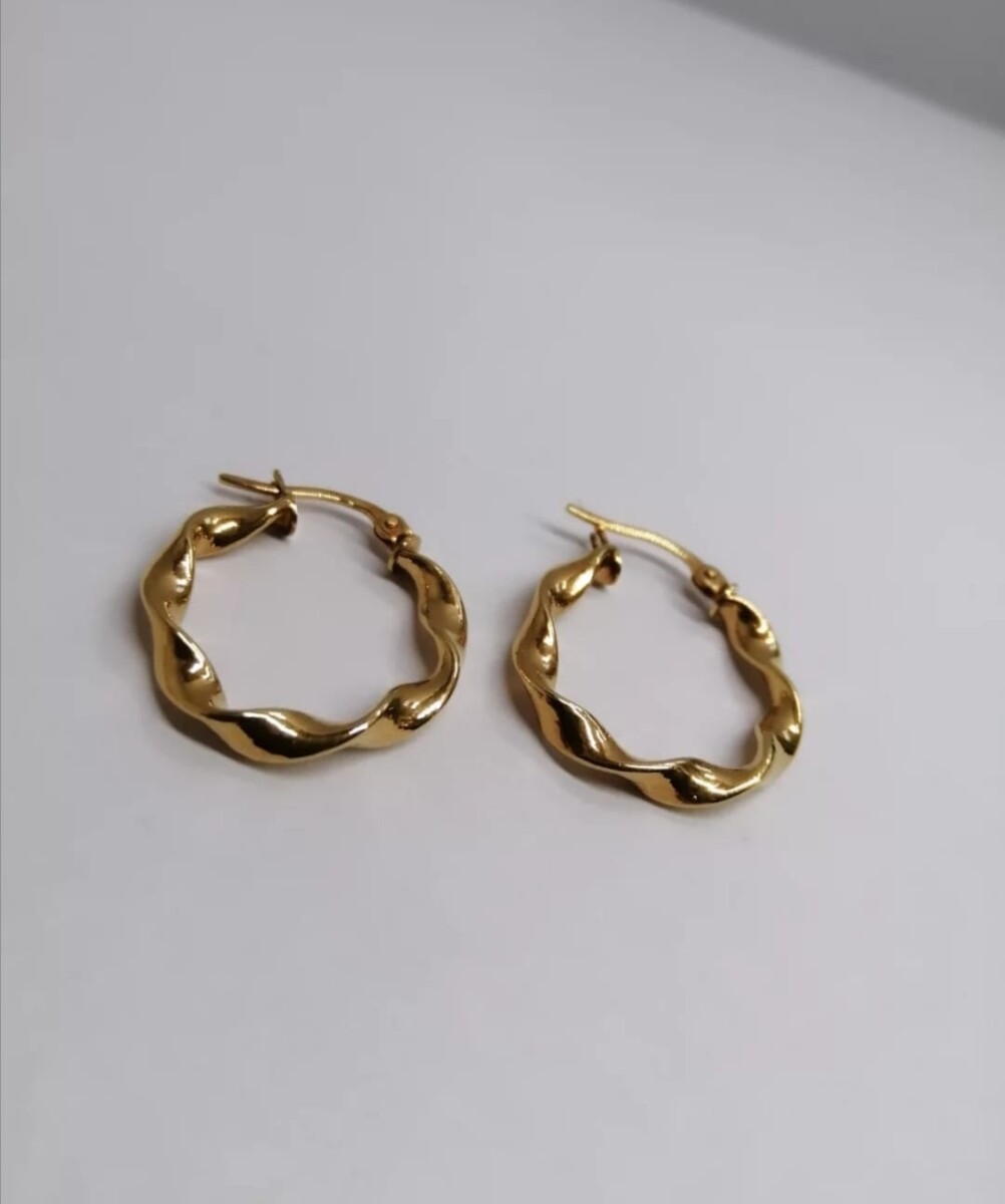 Caravanas aros torneados Oro 9kt. 