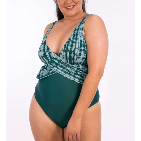 Malla swan combinada Green tie dye