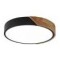 Luminaria Plafon Led Diám 40cm Metal Y Madera Varios Colores Negro