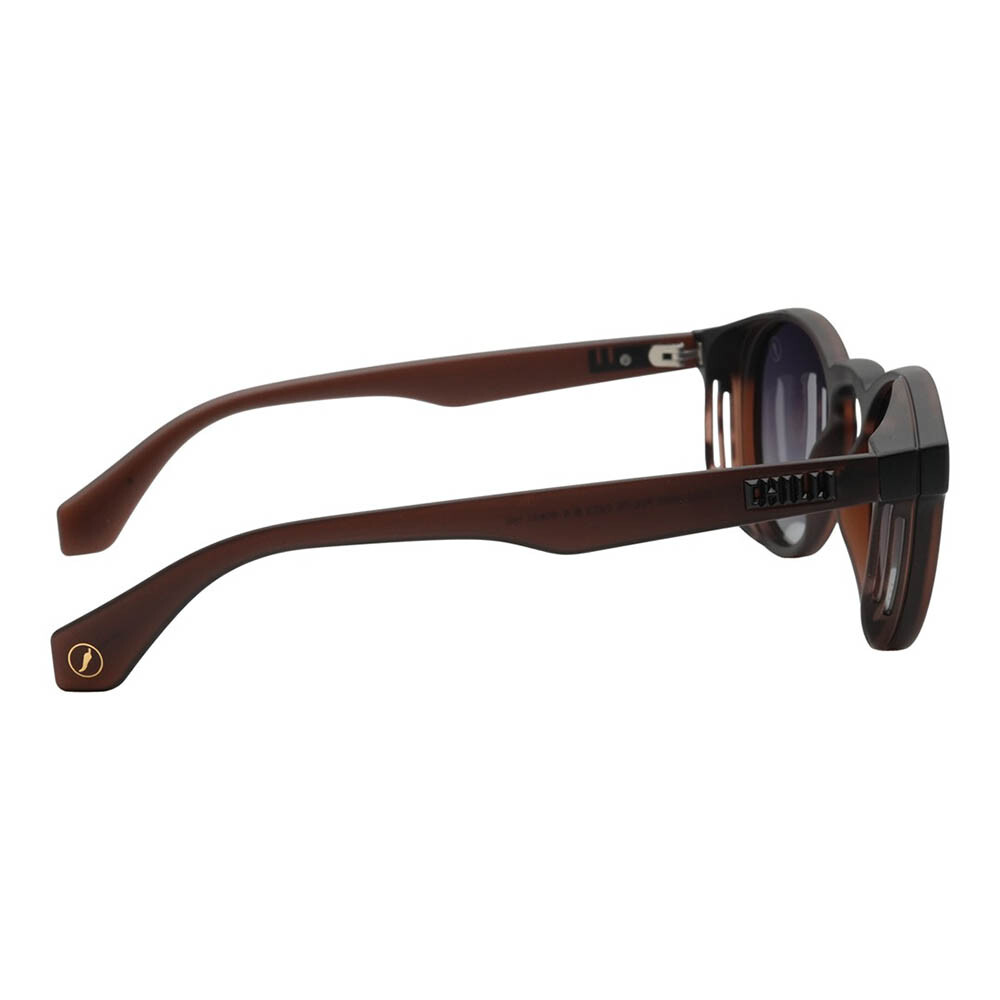 Lentes de sol De Tr90 Redondo Flap Gradiente/Marrón