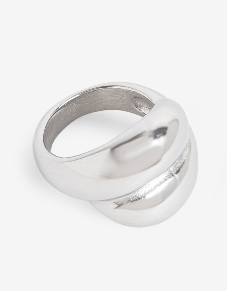 Anillos Medianos y Grandes Metal Anillo De Acero - Plateado