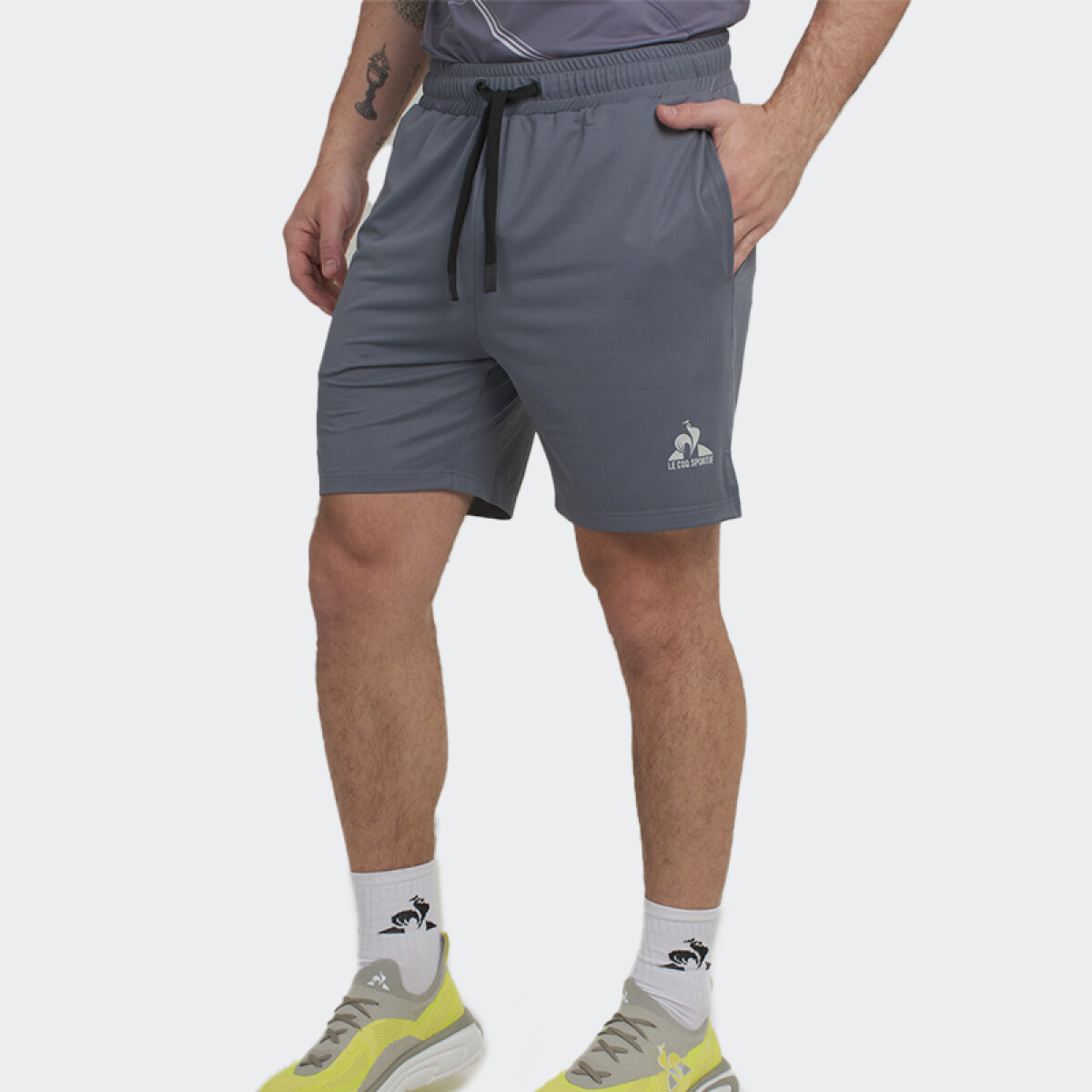 Short Le Coq Sportif Training Print - Gris 