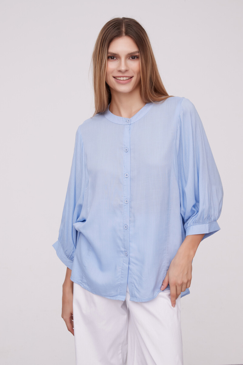 Camisa Banglan - Celeste Claro 