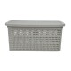 Caja simil ratán 4 lts CAPPUCCINO