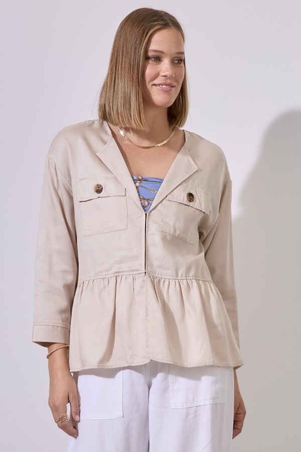 Chaqueta Tencel BEIGE